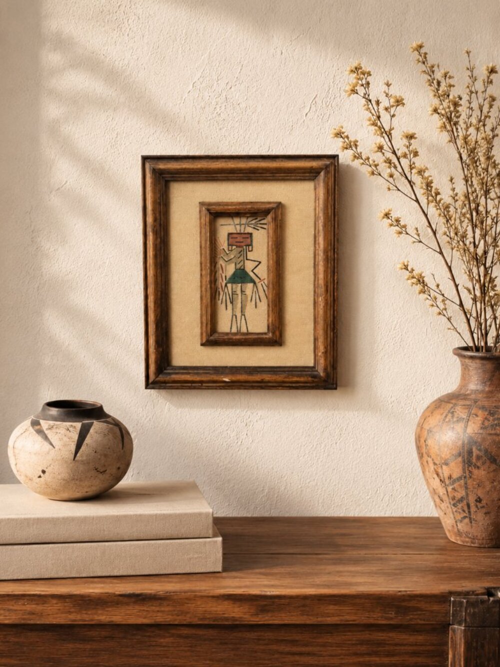 Vintage “Seed Blessing” Sand Art, Navajo Creation Story Theme, Signed E. Allen - Picture 4 of 5